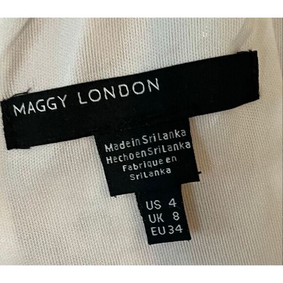 Maggy London Women's Long Sleeve Back V-Neck Sequin Dress - 4 - Picture 7 of 8